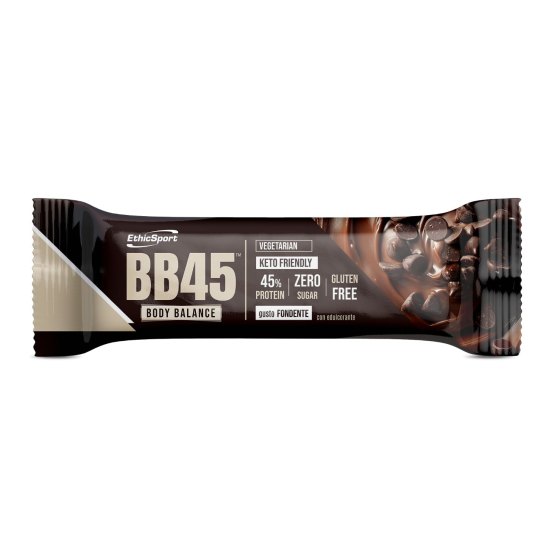 Ethicsport Barrette Proteiche BB45 Body Balance Zero Sugar gusto Fondente